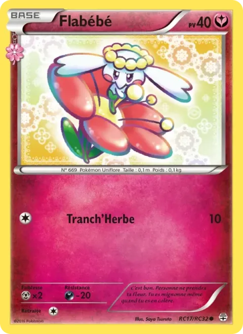 Carte Pokémon Flabébé RC17/RC32, extension Générations