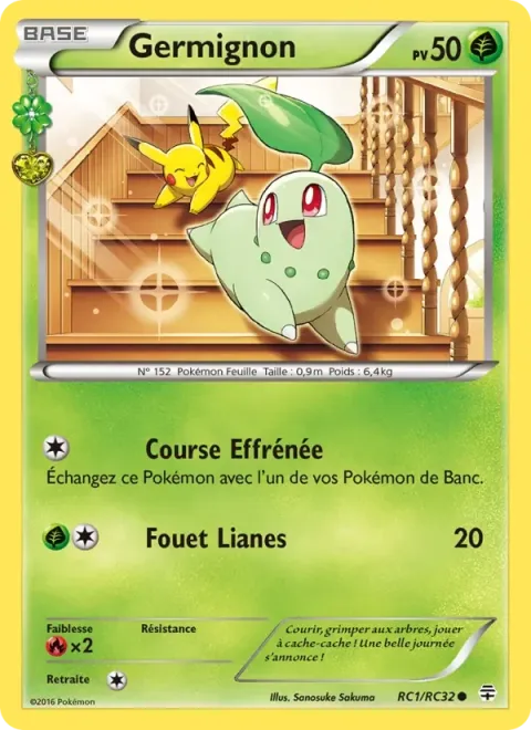 Carte Pokémon Germignon RC1/RC32, extension Générations