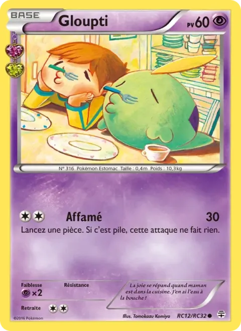 Carte Pokémon Gloupti RC12/RC32, extension Générations