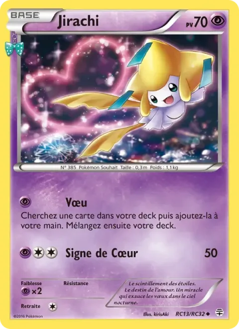 Carte Pokémon Jirachi RC13/RC32, extension Générations