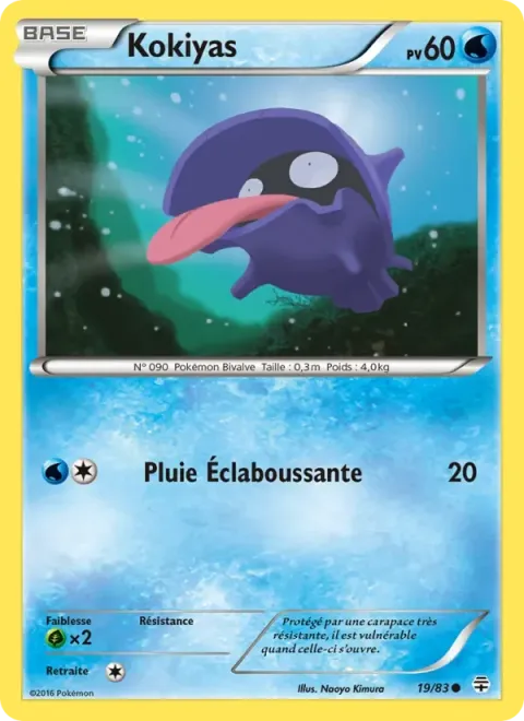 Carte Pokémon Kokiyas 019/083, extension Générations