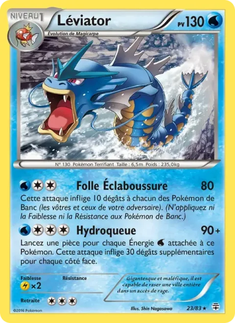Carte Pokémon Léviator 023/083, extension Générations