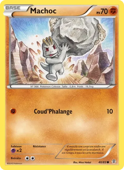 Carte Pokémon Machoc 040/083, extension Générations