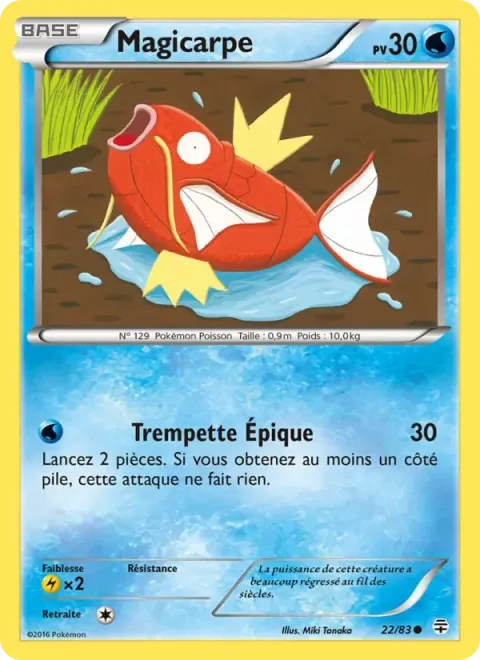 Carte Pokémon Magicarpe 022/083, extension Générations
