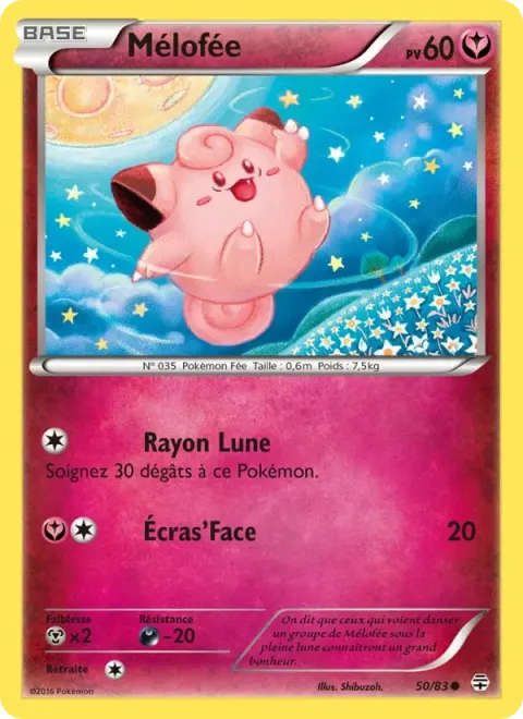 Carte Pokémon Mélofée 050/083, extension Générations