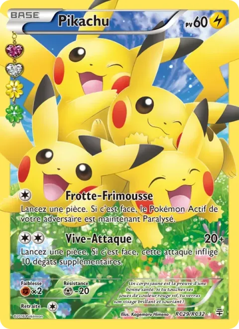 Carte Pokémon Pikachu RC29/RC32, extension Générations