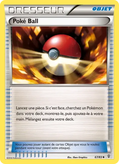 Carte Pokémon Poké Ball 067/083, extension Générations