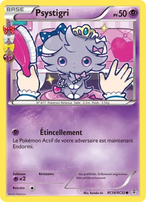 Carte Pokémon Psystigri RC14/RC32, extension Générations