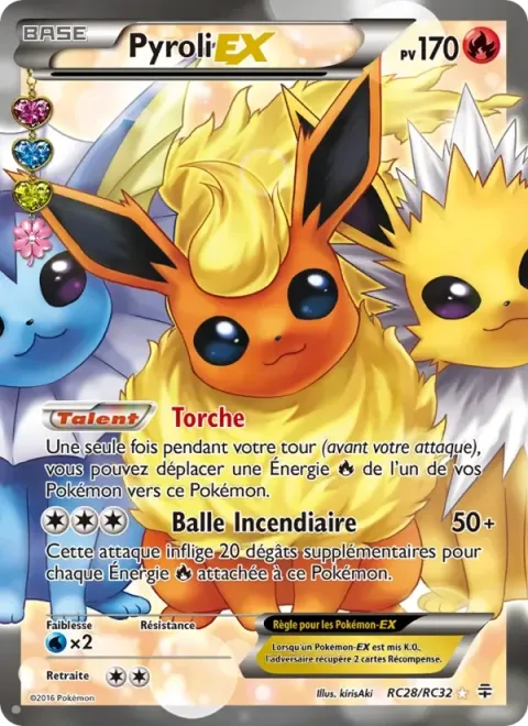 Carte Pokémon Pyroli-EX RC28/RC32, extension Générations