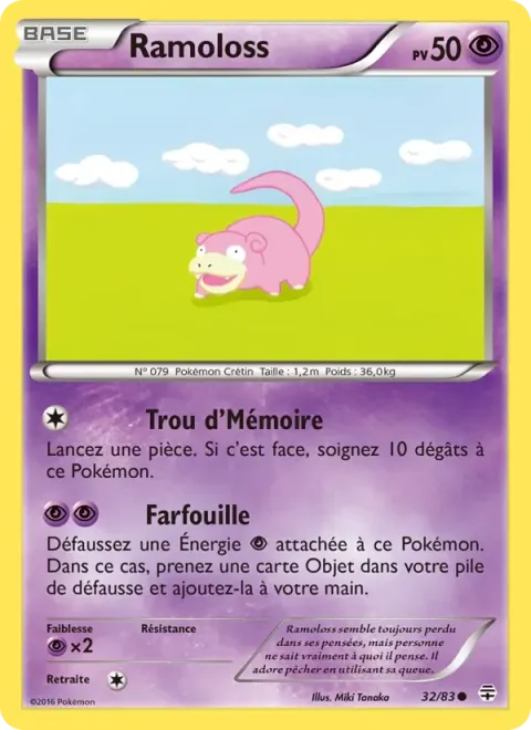 Carte Pokémon Ramoloss 032/083, extension Générations
