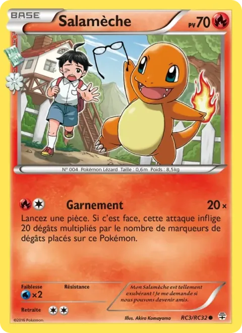 Carte Pokémon Salamèche RC3/RC32, extension Générations