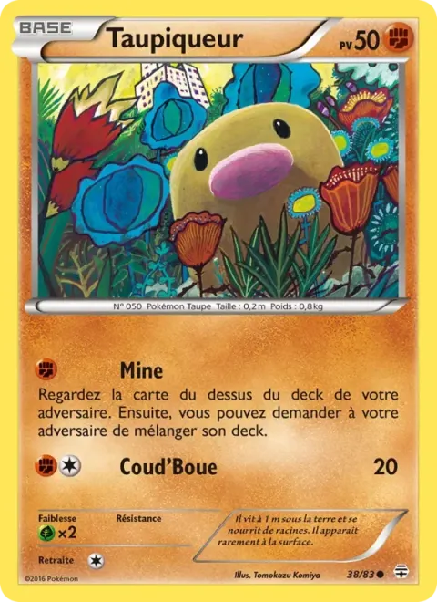Carte Pokémon Taupiqueur 038/083, extension Générations