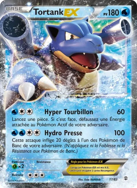 Carte Pokémon Tortank-EX 017/083, extension Générations