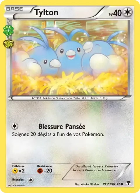 Carte Pokémon Tylton RC23/RC32, extension Générations
