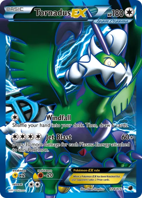 Carte Pokémon Boréas-EX 114/116, extension Glaciation Plasma
