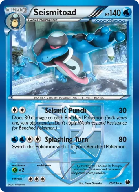 Carte Pokémon Crapustule 026/116, extension Glaciation Plasma