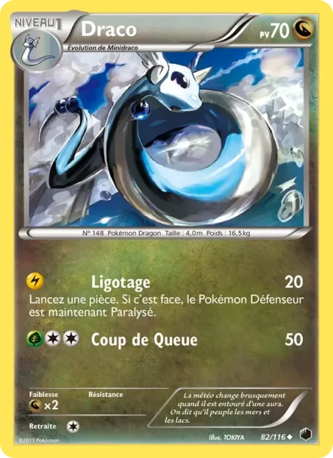 Carte Pokémon Draco 082/116, extension Glaciation Plasma
