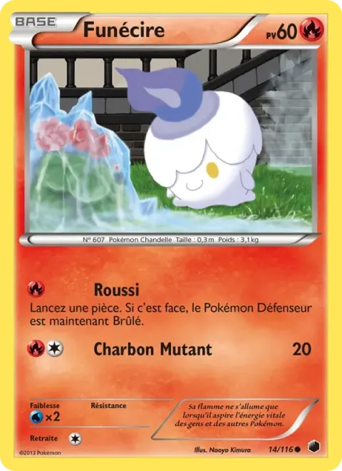 Carte Pokémon Funécire 014/116, extension Glaciation Plasma