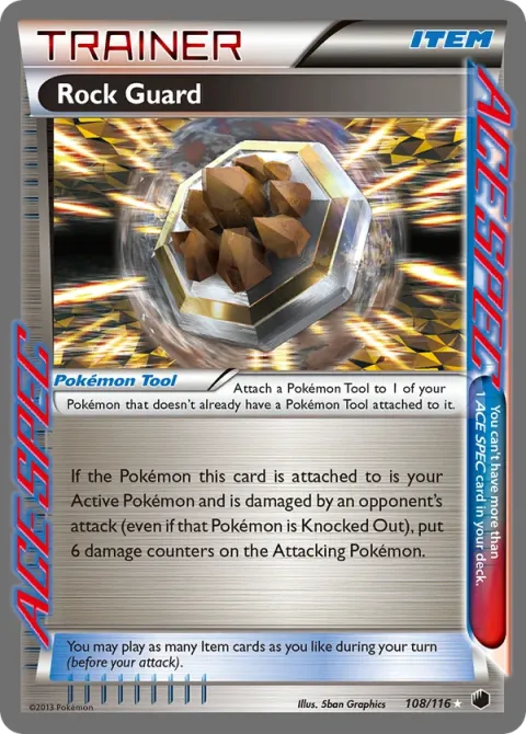 Carte Pokémon Garde Roche 108/116, extension Glaciation Plasma