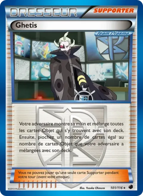 Carte Pokémon Ghetis 101/116, extension Glaciation Plasma