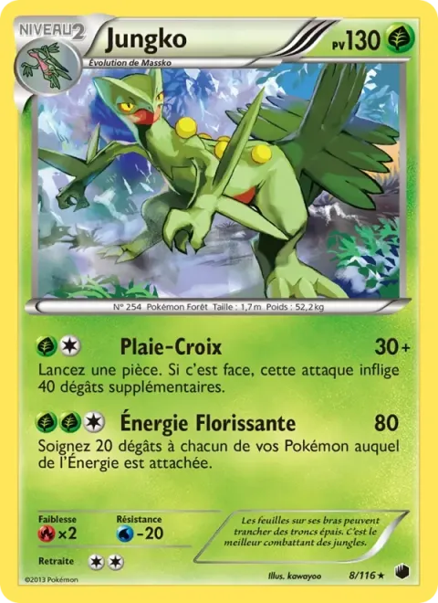 Carte Pokémon Jungko 008/116, extension Glaciation Plasma