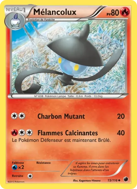 Carte Pokémon Mélancolux 015/116, extension Glaciation Plasma