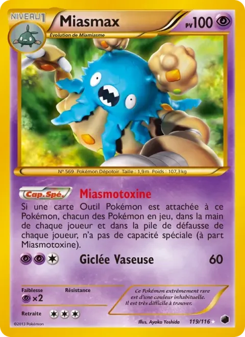 Carte Pokémon Miasmax 119/116, extension Glaciation Plasma