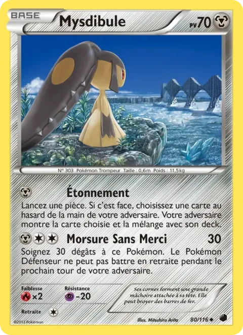 Carte Pokémon Mysdibule 080/116, extension Glaciation Plasma