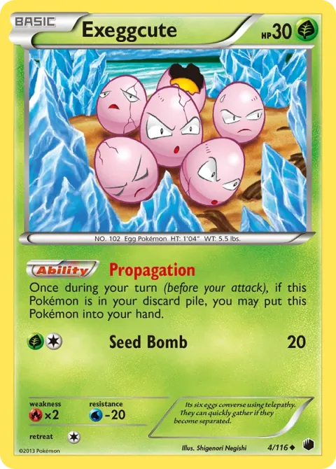 Carte Pokémon Noeunoeuf 004/116, extension Glaciation Plasma