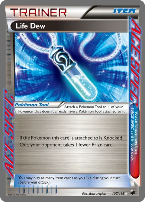Carte Pokémon Rosée de Vie 107/116, extension Glaciation Plasma