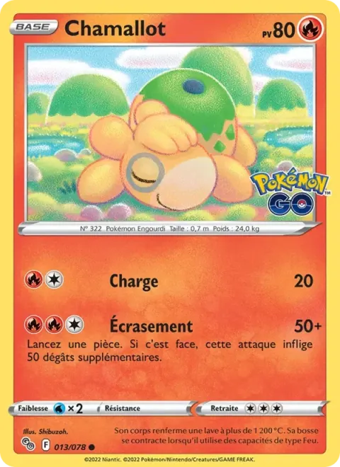 Carte Pokémon Chamallot 013/078, extension Pokémon GO