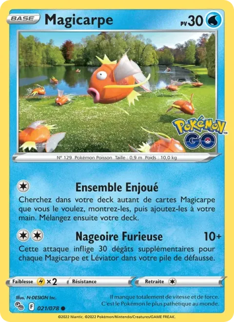 Carte Pokémon Magicarpe 021/078, extension Pokémon GO