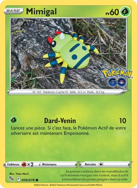 Carte Pokémon Mimigal 006/078, extension Pokémon GO