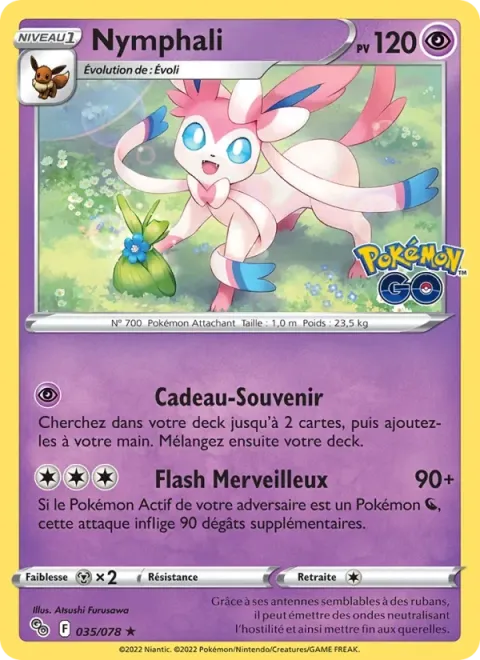 Carte Pokémon Nymphali 035/078, extension Pokémon GO