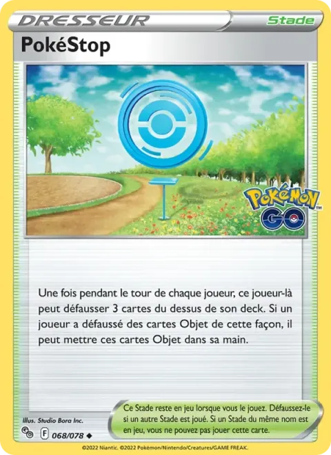 Carte Pokémon PokéStop 068/078, extension Pokémon GO