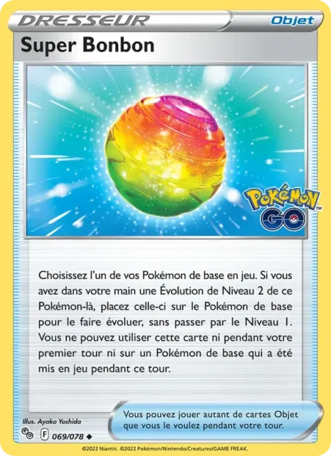 Carte Pokémon Super Bonbon 069/078, extension Pokémon GO