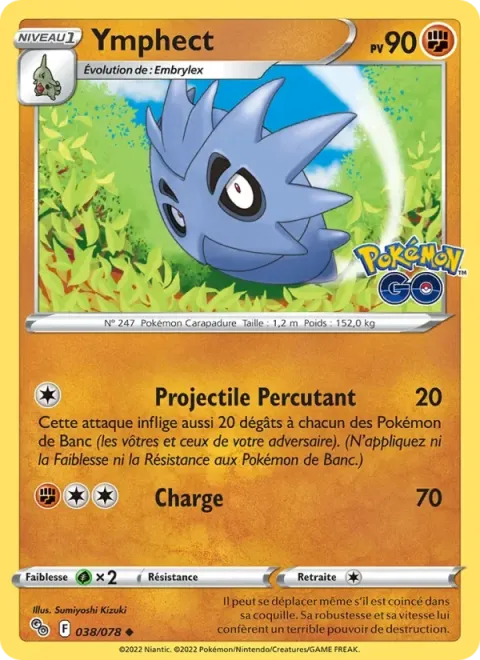 Carte Pokémon Ymphect 038/078, extension Pokémon GO