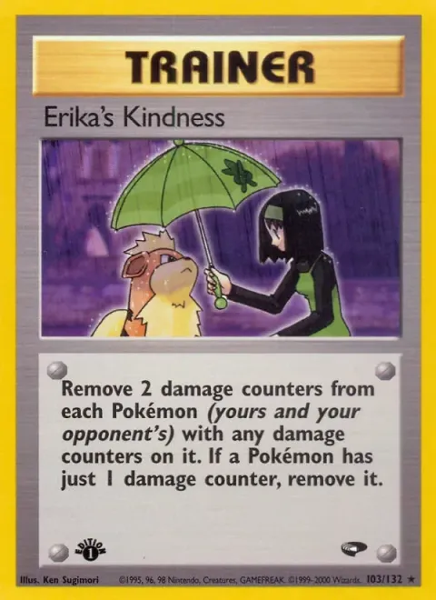 Carte Pokémon Erika’s Kindness 103/132, extension Gym Challenge (sortie anglaise)