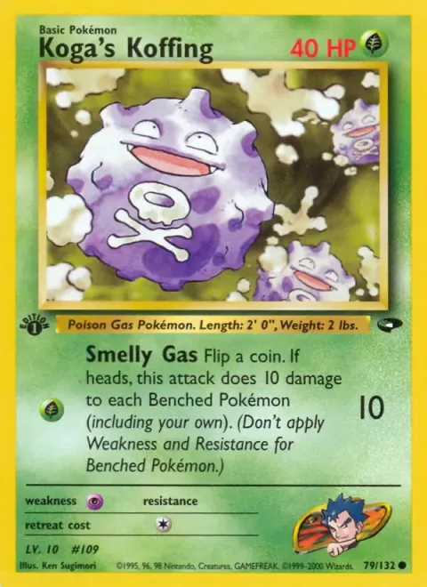 Carte Pokémon Koga’s Koffing 079/132, extension Gym Challenge (sortie anglaise)