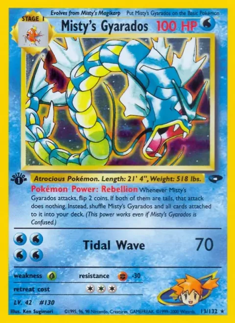 Carte Pokémon Léviator d’Ondine 013/132, extension Gym Challenge (sortie anglaise)