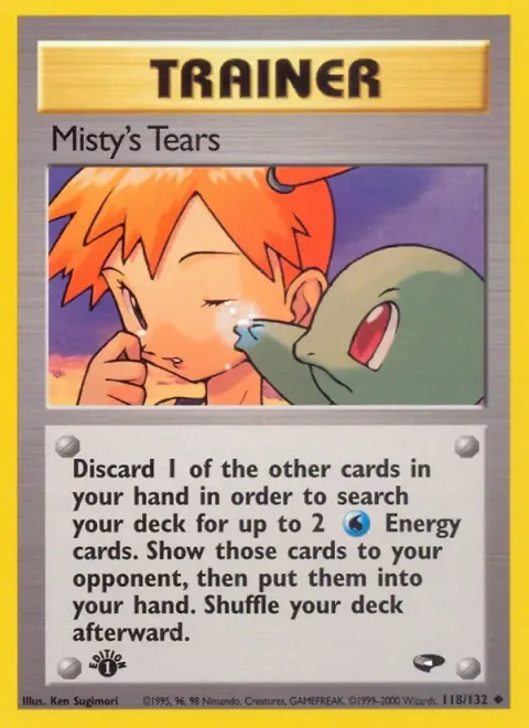 Carte Pokémon Misty’s Tears 118/132, extension Gym Challenge (sortie anglaise)