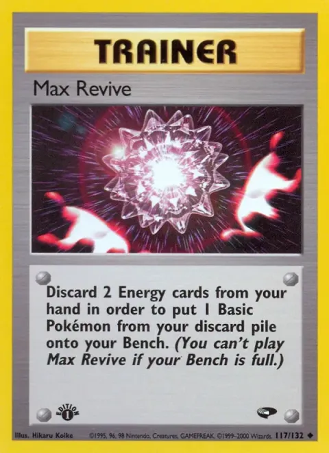 Carte Pokémon Rappel Max 117/132, extension Gym Challenge (sortie anglaise)