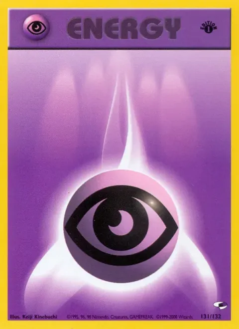 Carte Pokémon Énergie Psy 131/132, extension Gym Heroes (sortie anglaise)