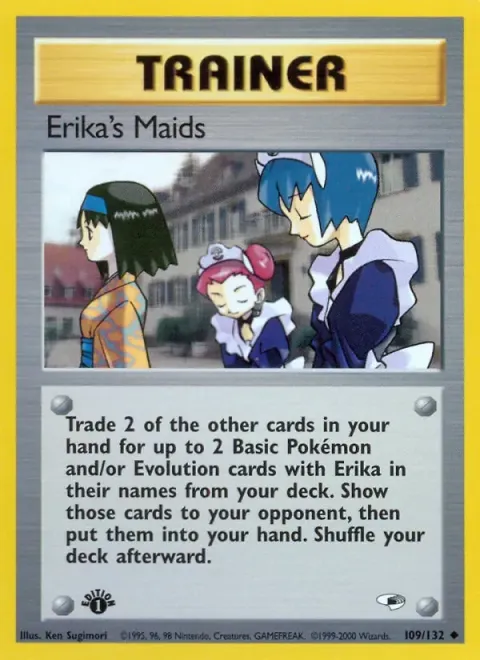 Carte Pokémon Erika’s Maids 109/132, extension Gym Heroes (sortie anglaise)