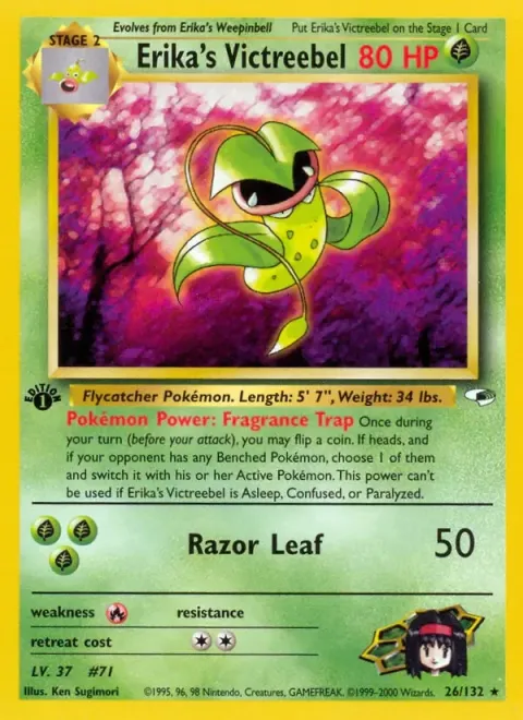 Carte Pokémon Erika’s Victreebel 026/132, extension Gym Heroes (sortie anglaise)