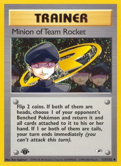 Carte Pokémon Minion of Team Rocket 113/132, extension Gym Heroes (sortie anglaise)