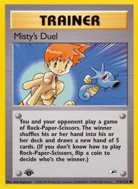 Carte Pokémon Misty’s Duel 123/132, extension Gym Heroes (sortie anglaise)