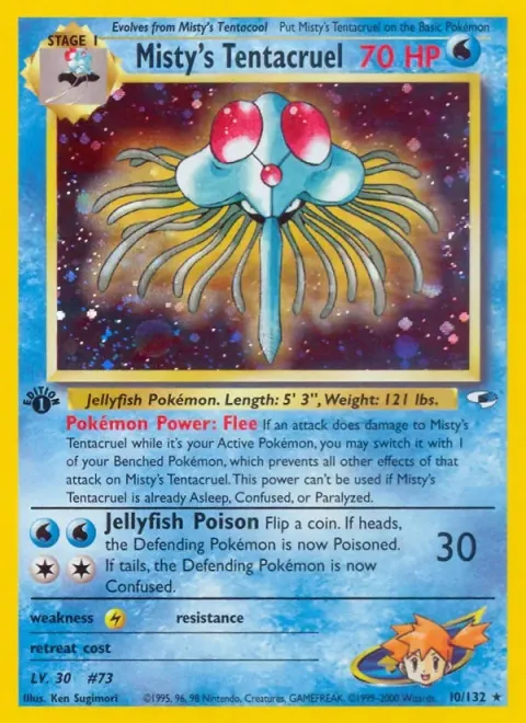 Carte Pokémon Misty’s Tentacruel 010/132, extension Gym Heroes (sortie anglaise)