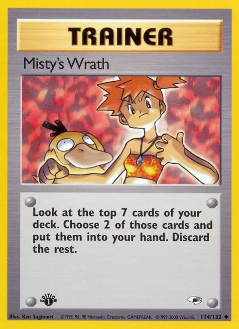 Carte Pokémon Misty’s Wrath 114/132, extension Gym Heroes (sortie anglaise)