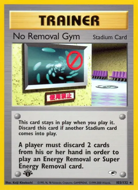 Carte Pokémon No Removal Gym 103/132, extension Gym Heroes (sortie anglaise)